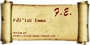 Földi Emma névjegykártya