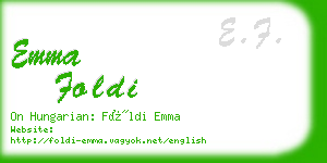 emma foldi business card